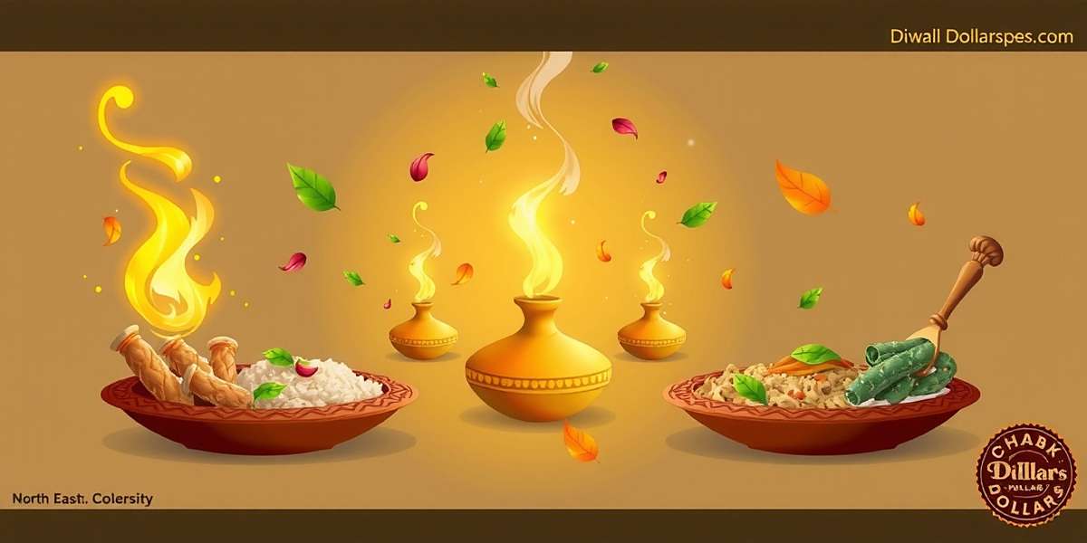 Dhaba Dollars Dynasty - North East India Expansion Concept Art Concept art for upcoming North East India expansion in Dhaba Dollars Dynasty showing traditional Assamese and Naga dishes