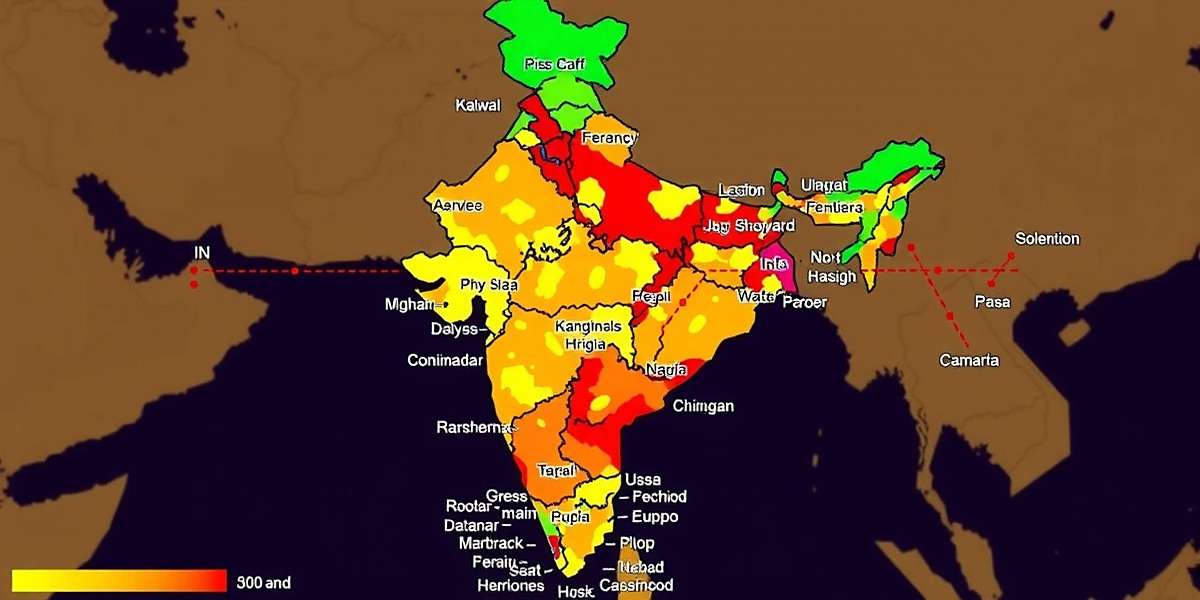Dhaba Dollars Dynasty - Player Distribution in India Heat map showing Dhaba Dollars Dynasty player distribution across India with highest concentration in urban centers and food-loving regions